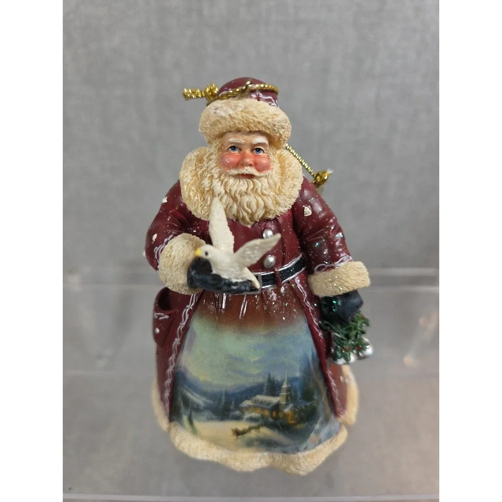Thomas Kinkade Old World Santa‎ Heirloom Ashton Drake 2003 Frosty Moonlight Ride